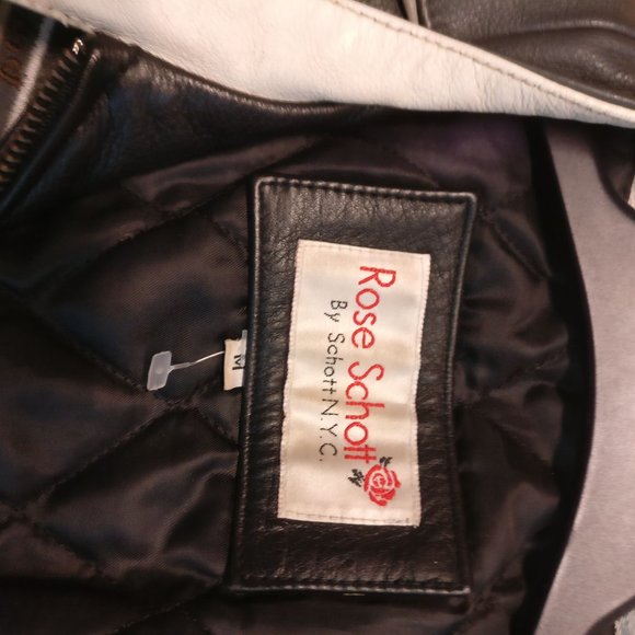 Schott NYC "Rose" Limitededition Motocross biker leather jacket Vintage Perfecto - Picture 10 of 11